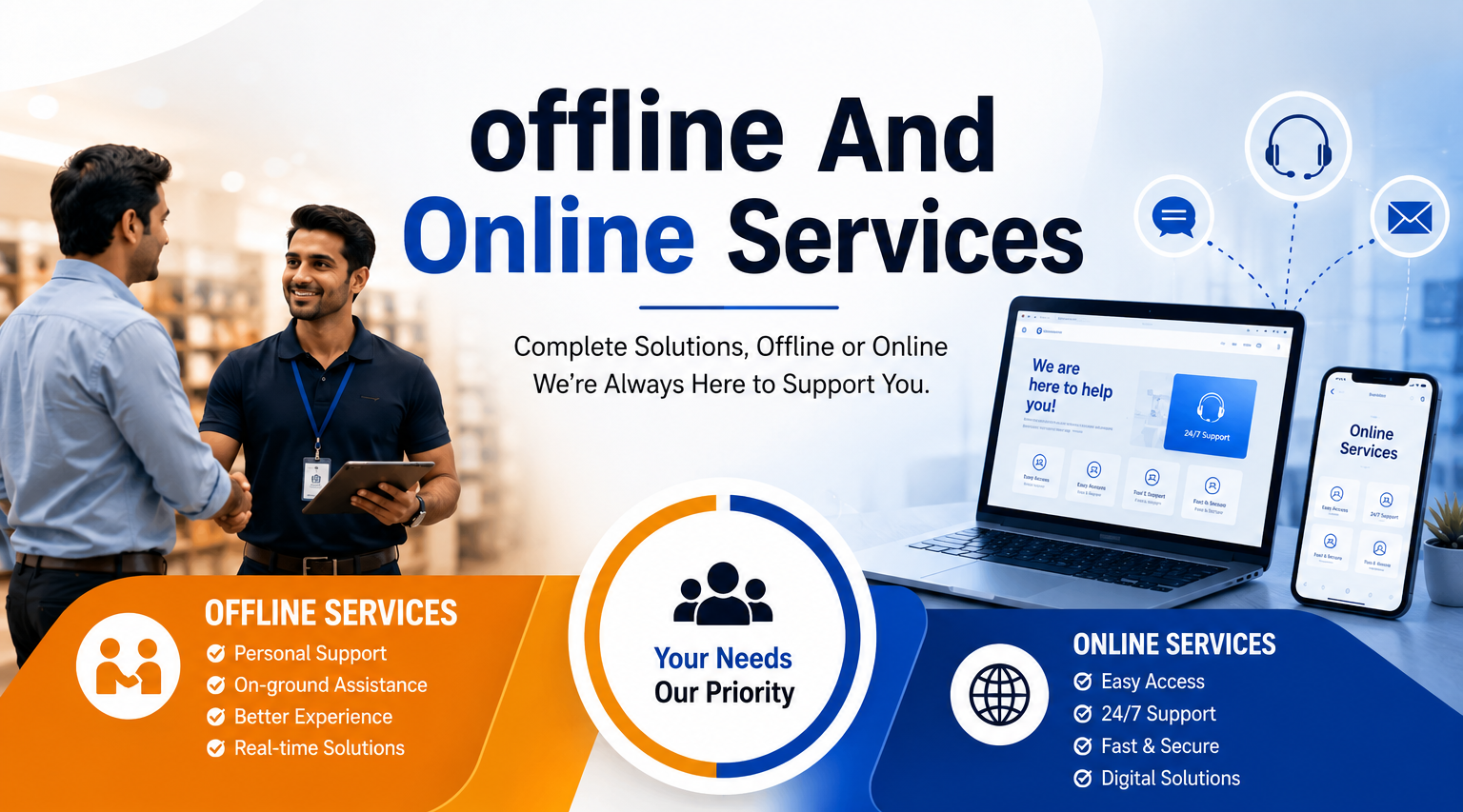 What Is the Difference Between Offline and Online Services for Businesses?