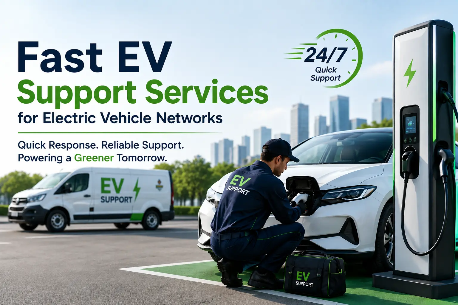 Fast EV Support Services for Electric Vehicle Networks